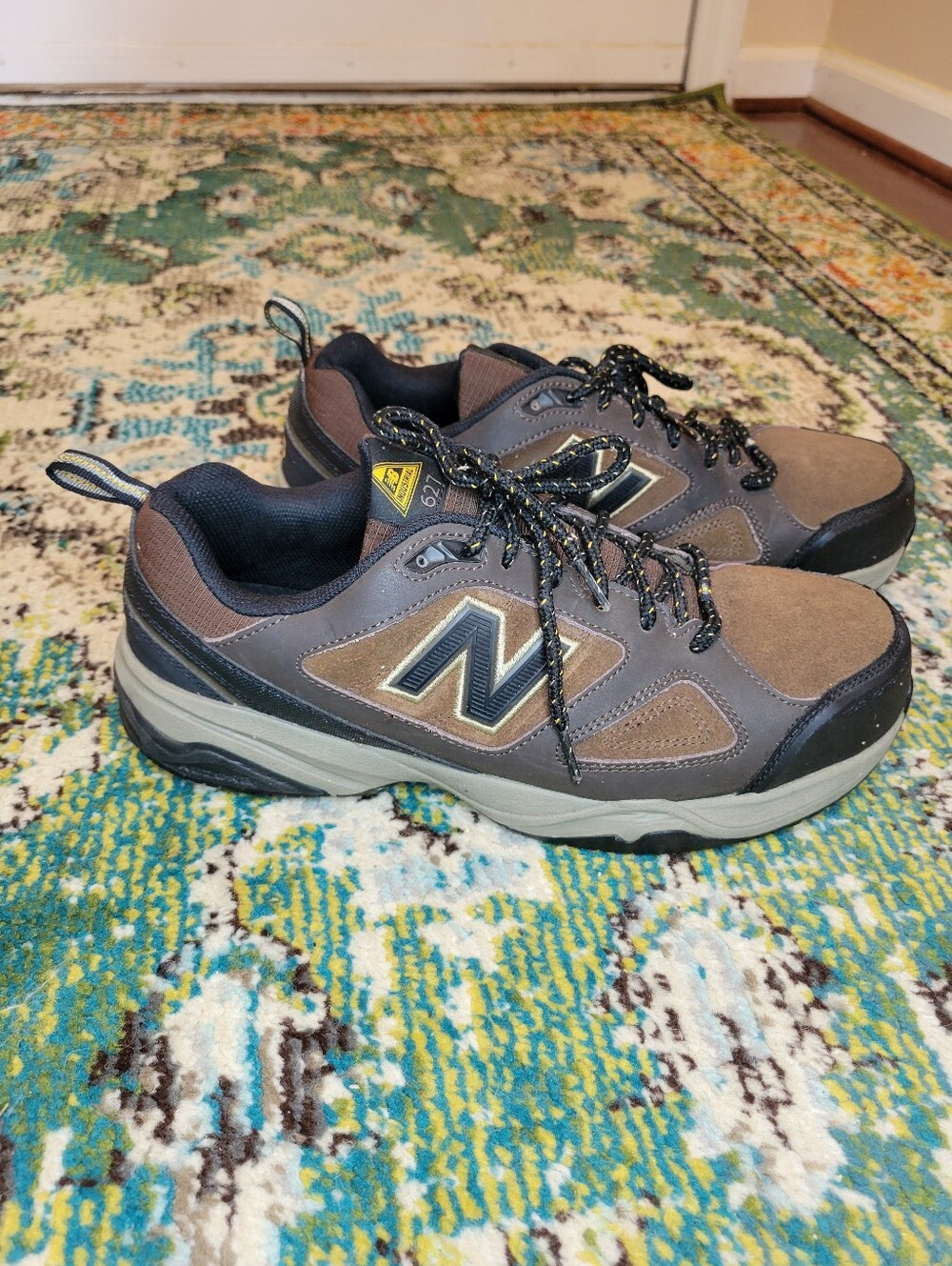 New Balance 627v2 Brown Industrial Steel Toe Safety Shoe, Size Mens 10.5
